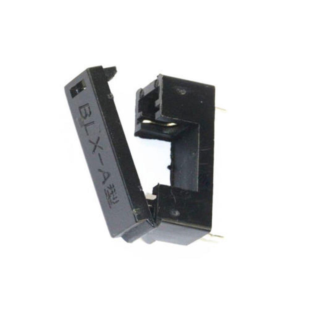 BLX-A 5 x 20mm Black Plastic PCB Fuse Holder Box Kotak Sekring Sekering Kaca Gelas