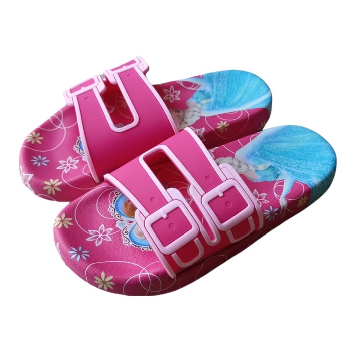 Sandal Slop Karakter 1073 Sandal Anak Perempuan Import Size 30-35 Usia 5-8 Tahun