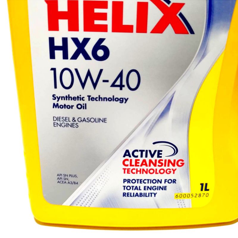 Oli Mobil Shell Helix HX6 SAE 10W-40 10W40 Botol 1 Liter 1L Bensin Tambahan 1 Liter HX 6