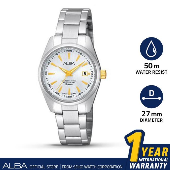 Jam Tangan Wanita Alba STANDARD Quartz Stainless Steel AH7A23 Original barang ada