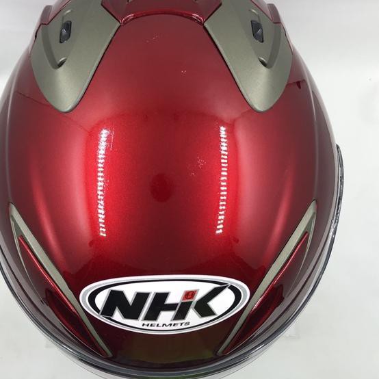 VJK Helm NHK R6 Solid Royal Red Maroon Merah Marun Half Face  □