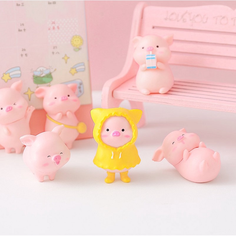 Ornamen Boneka Babi Mini Untuk Dekorasi Rumah / Kantor