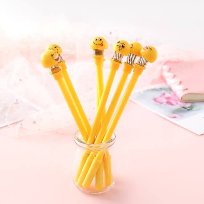 

Pulpen Gel Motif Karakter Emoticon Per Lucu Imut / Bolpen Gel Karakter