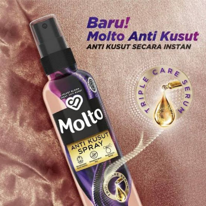 Molto Anti Kusut Velvet Bloom Spray 100ml Pewangi &amp; Pelembut