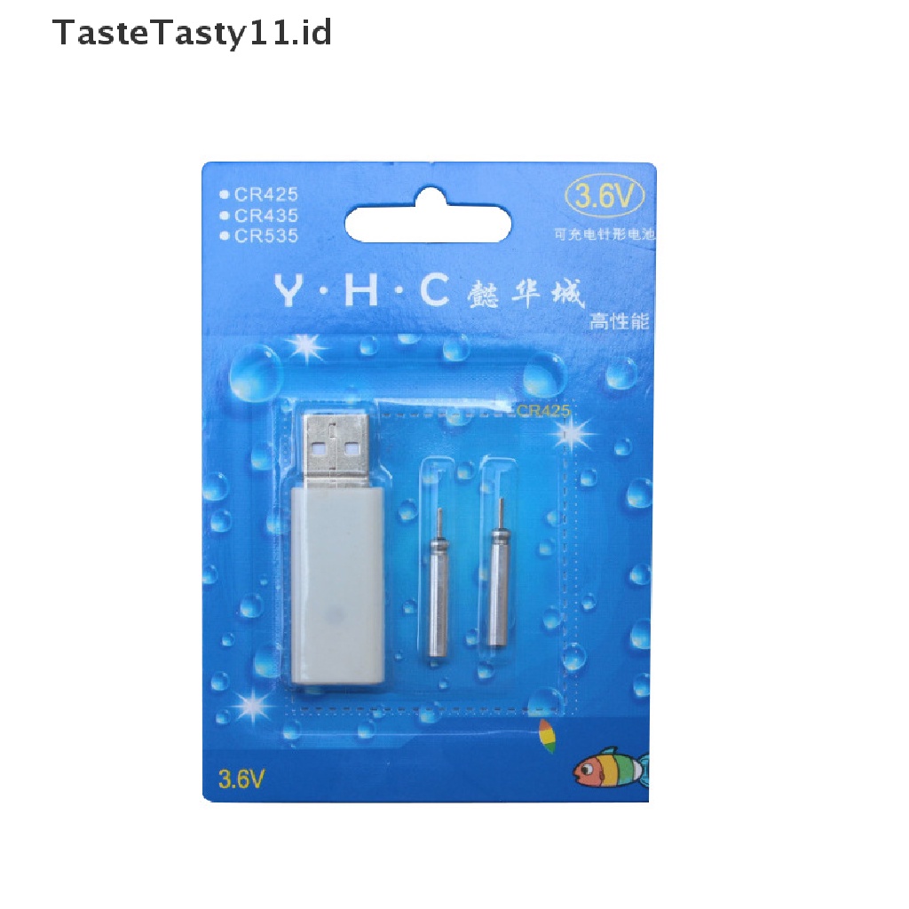 (TasteTasty) Cr425 Charger USB Baterai Rechargeable Untuk Pelampung Pancing Malam Hari