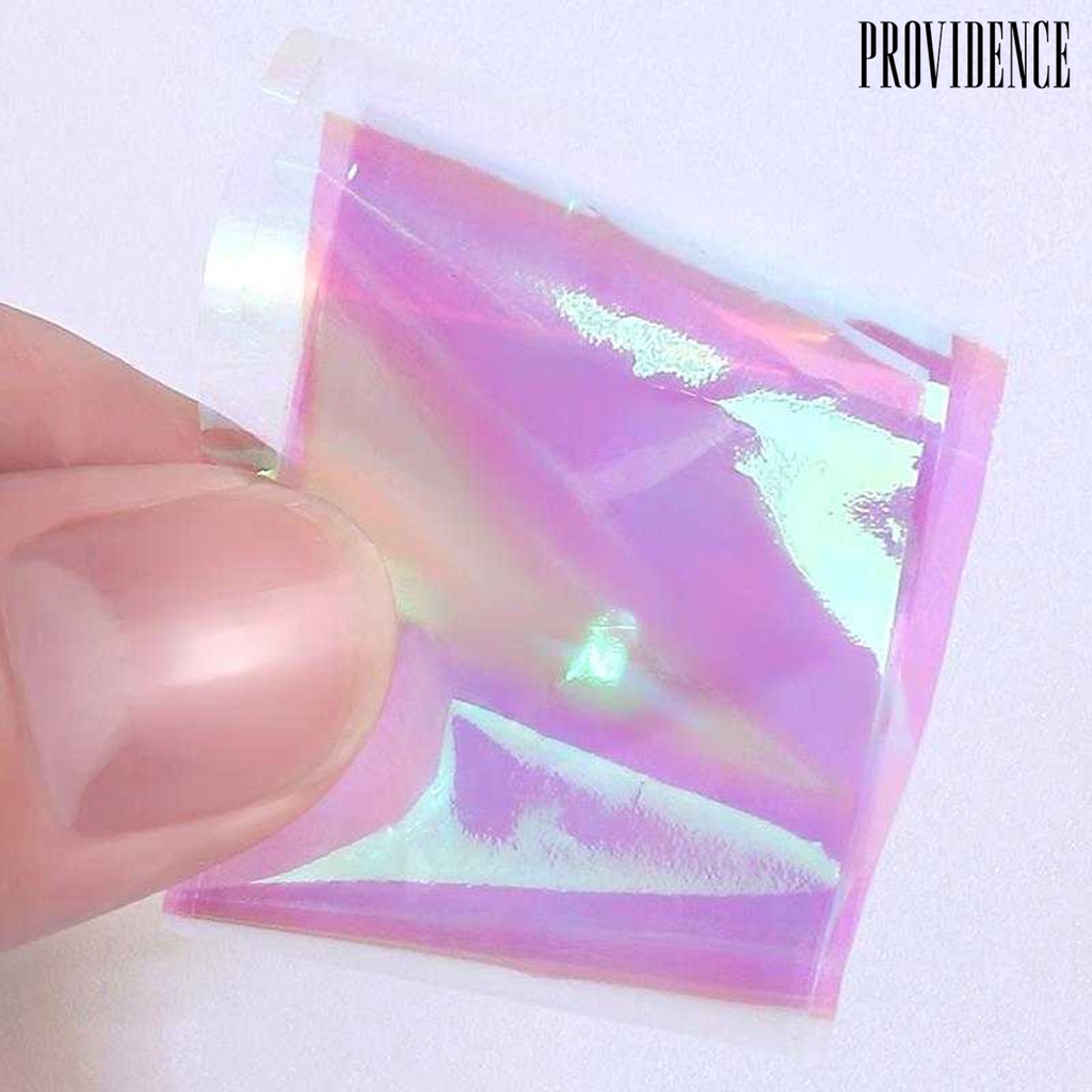 Providence 6Pcs/Set Nail Paper Aurora DIY Transparent Cellophane Paper Korean Nail Glass Foils for Female