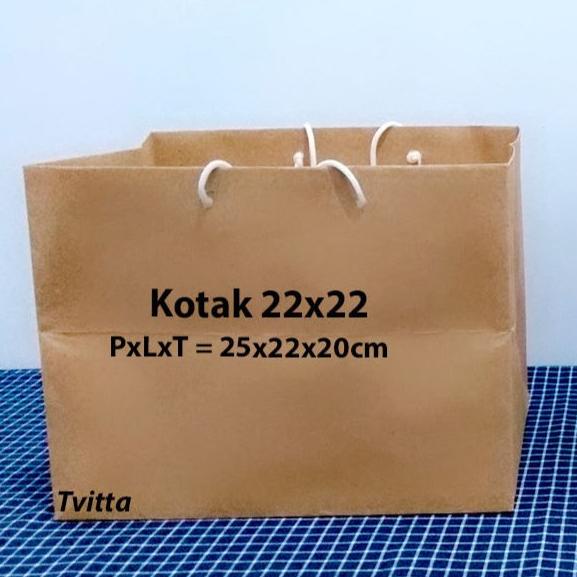 

Recomend Paperbag Polos Coklat Bolu Kotak 22x22 cm