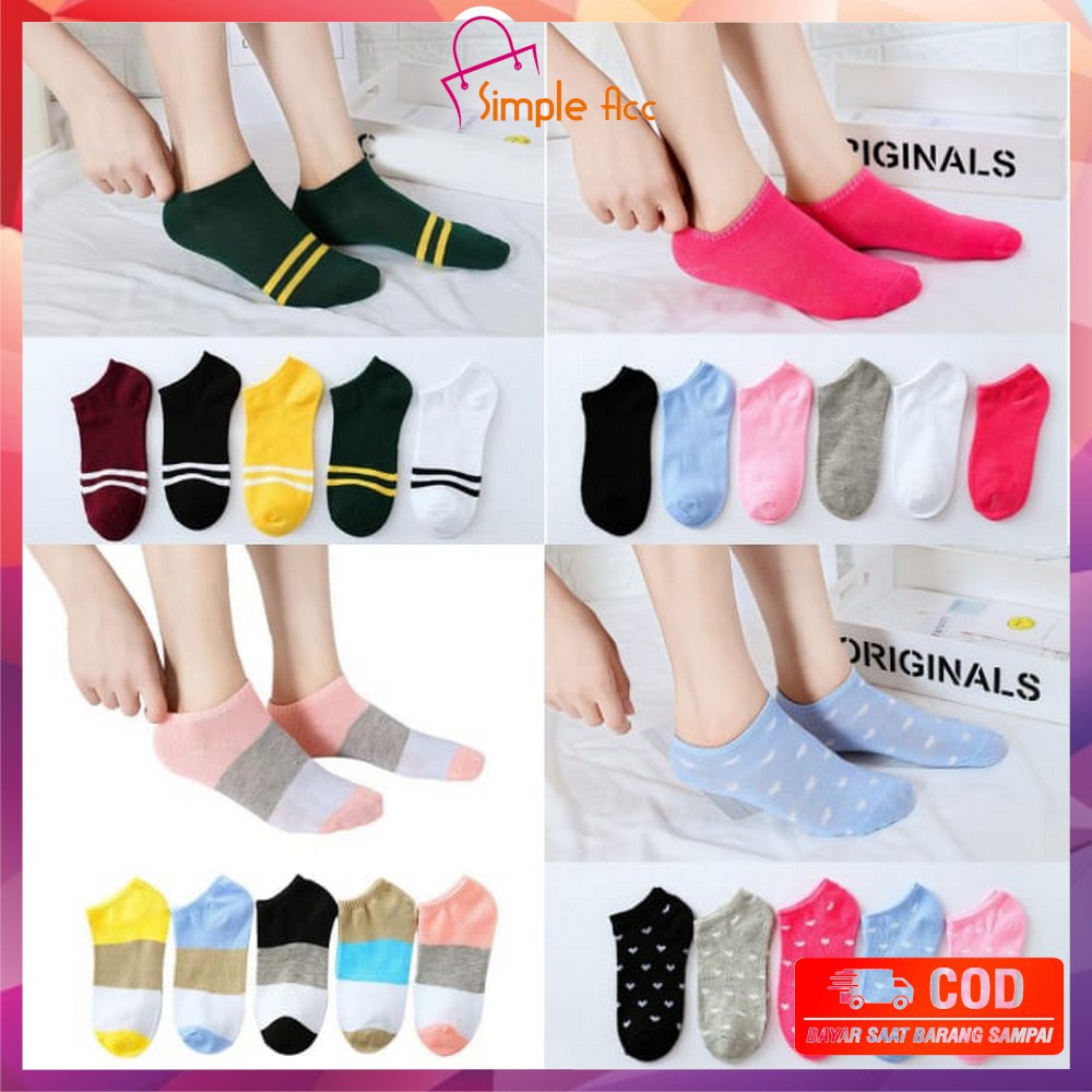 ~COD~ DO-P51-P54 Kaos Kaki Pendek Dewasa / Kaos Kaki Semata Kaki / Kaos Kaki Ankle Motif/Short Socks