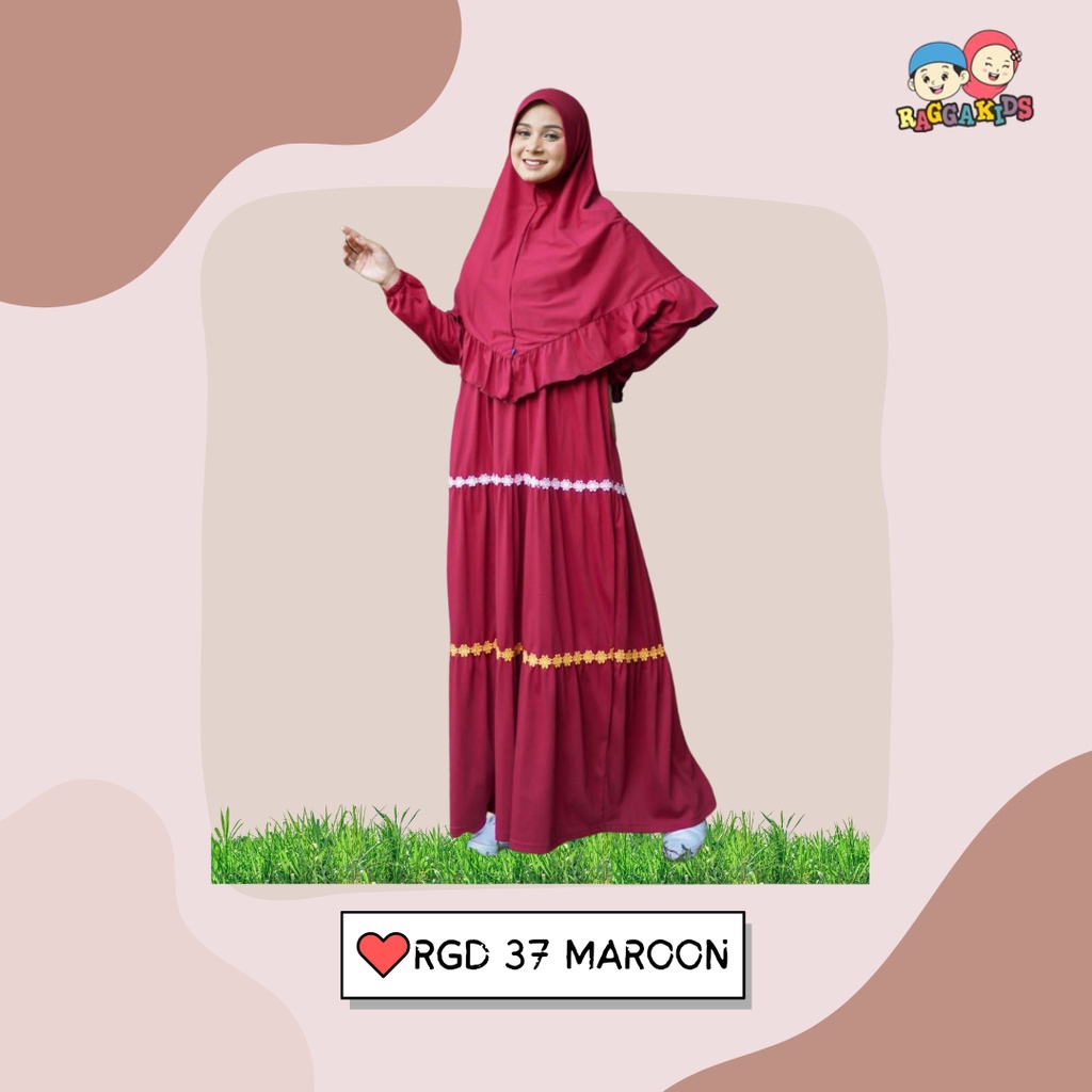 GAMIS WANITA BAHAN KAOS WARNA MAROON RAGGAKIDS RGD 37 MAROON