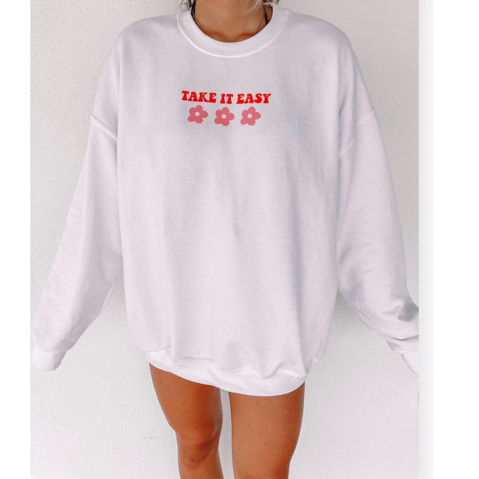 Sweater Oversize Wanita Take it Easy XXL LD 130