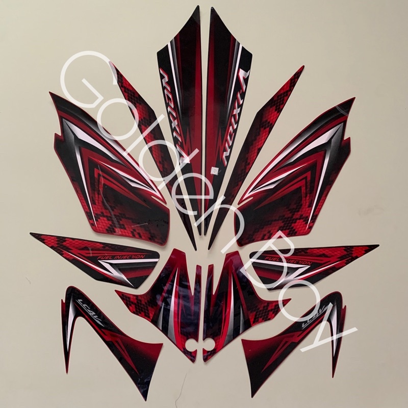 Striping Vixion old vixion lama 2008 2009 warna merah Stiker Vixion old vixion lama 2008 2009 warna 