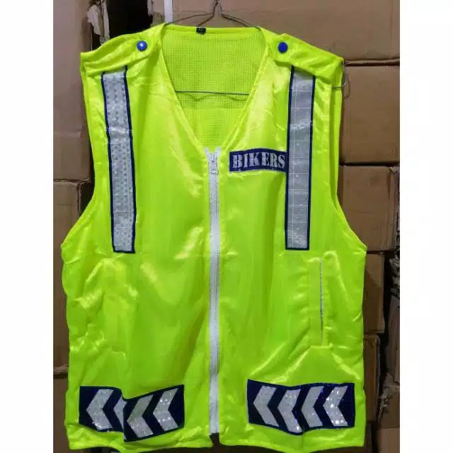 Rompi motor model polisi club biker grab gojek / rompi motor club