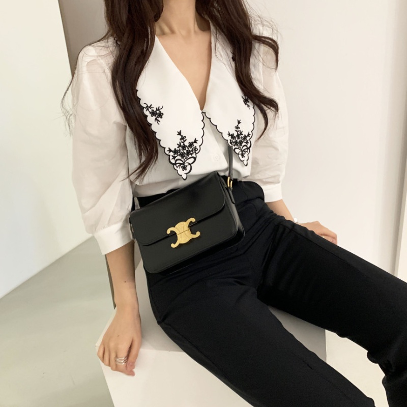 MOOGU ♡ Kemeja work lengan pendek shirt wanita korean style atasan