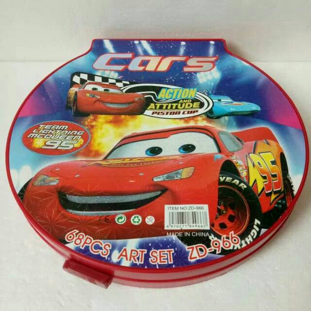 Mainan Edukasi Drawing Set - Alat Menggambar Anak - Drawing Set Cars , Spiderman