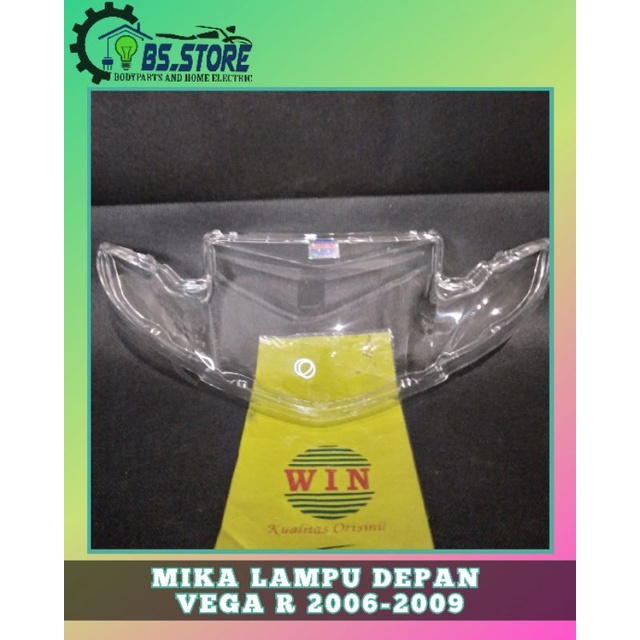 MIKA KACA LAMPU DEPAN YAMAHA VEGA R NEW 2006 2007 2008 2009 | MIKA LAMPU DEPAN YAMAHA VEGA R NEW | MERK WIN