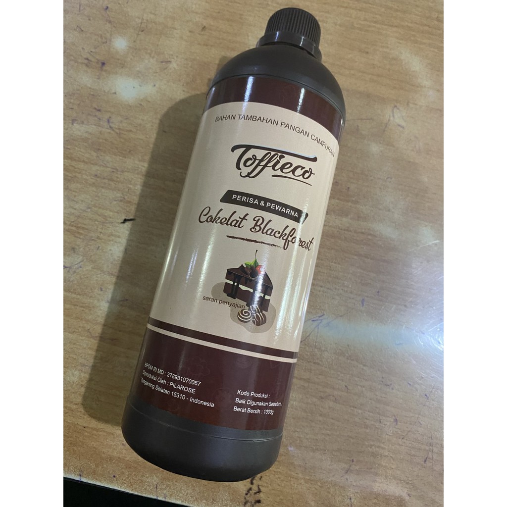 

Toffieco Pasta Coklat Blackforest 1kg botol coklat BF paste perisa