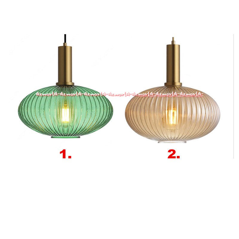 Eglare Minka Lampu Gantung Hias 30cm E27 Warna Coklat Gold Hijau Tosca Bronze Decorative Chandelier Desain Elegan Mewah Eklar