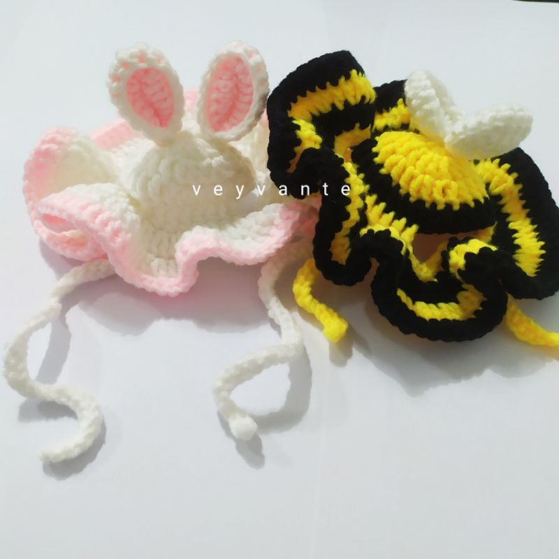 Pre-Order Topi Rajut Kucing/ Anjing - Crochet Hat for Cat/ Dog