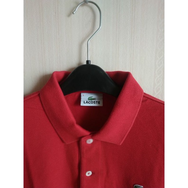 Kaos kerah polo Lacoste ori second red