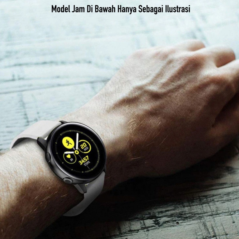 P20Q Strap Samsung Galaxy Watch 5 40mm 44mm Pro 45mm - Tali Jam 20mm Silikon Warna Polos Simple