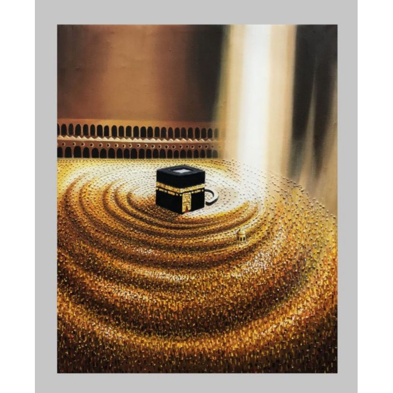 Lukisan Ka'bah Mekah Berkualitas Timbul