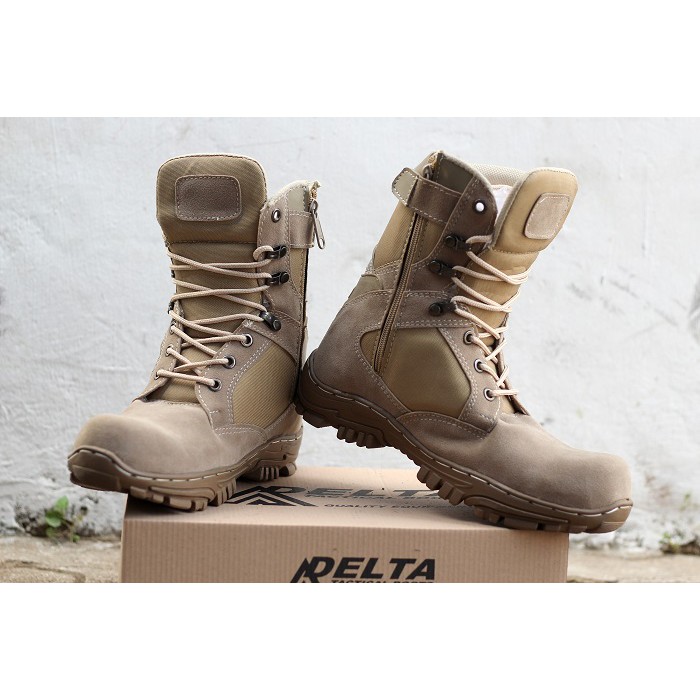 sepatu boots pria safety ujung besi dlt cheap tinggi 8inc bahan suede work and safety kerja proyek