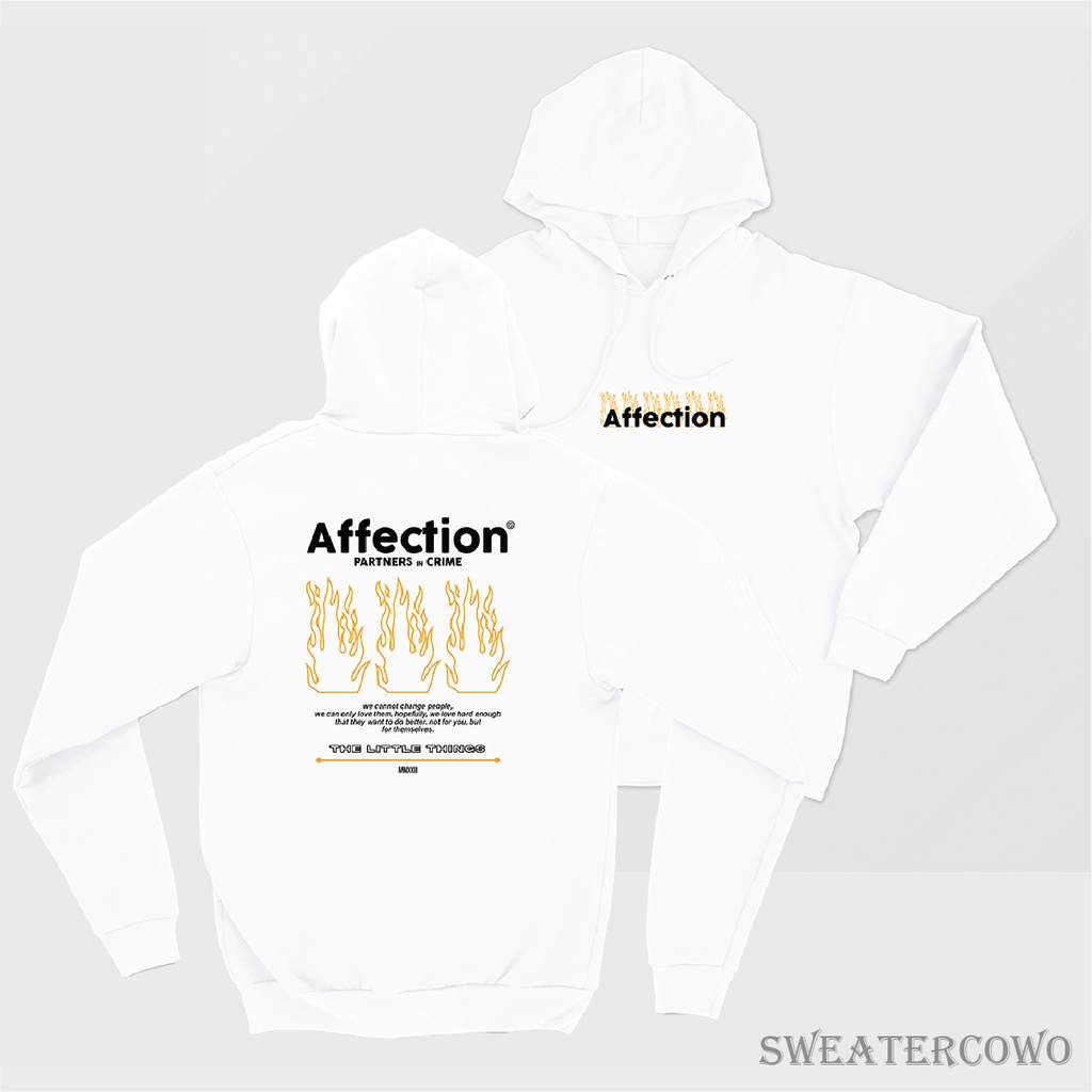 Sweaterpolos Hoodie Jumper AFFECTION ( Sablon ) Unisex Pria &amp; Wanita