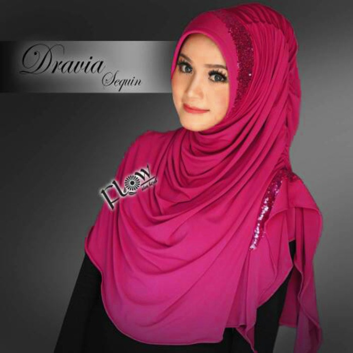 hijab / jilbab instan Syria Dravia Sequin