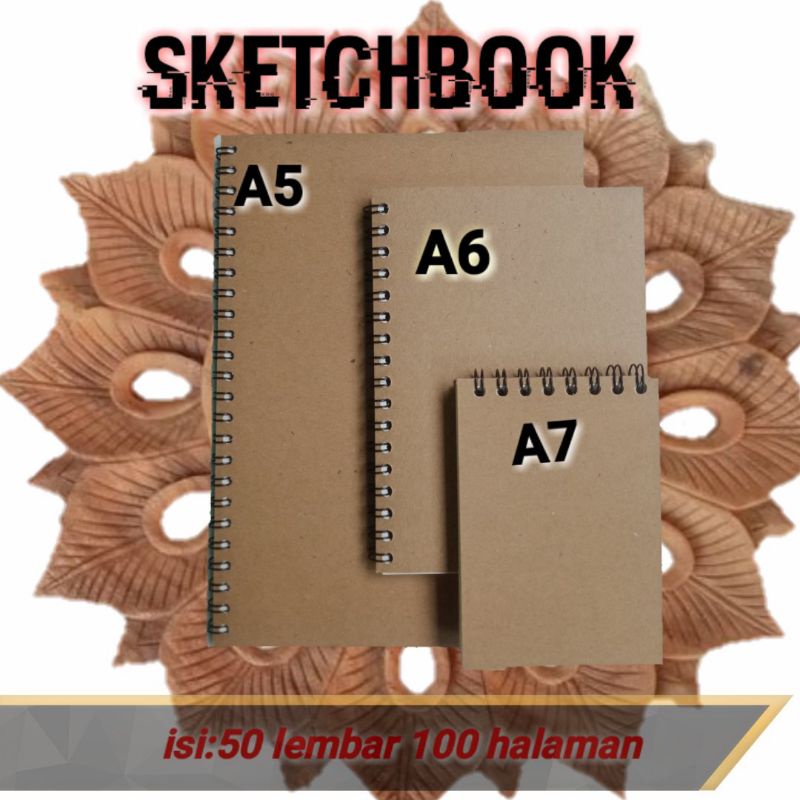 

Sketcbook,Mini Nothebook,memo Ukuran A5,A6,A7 isi cream