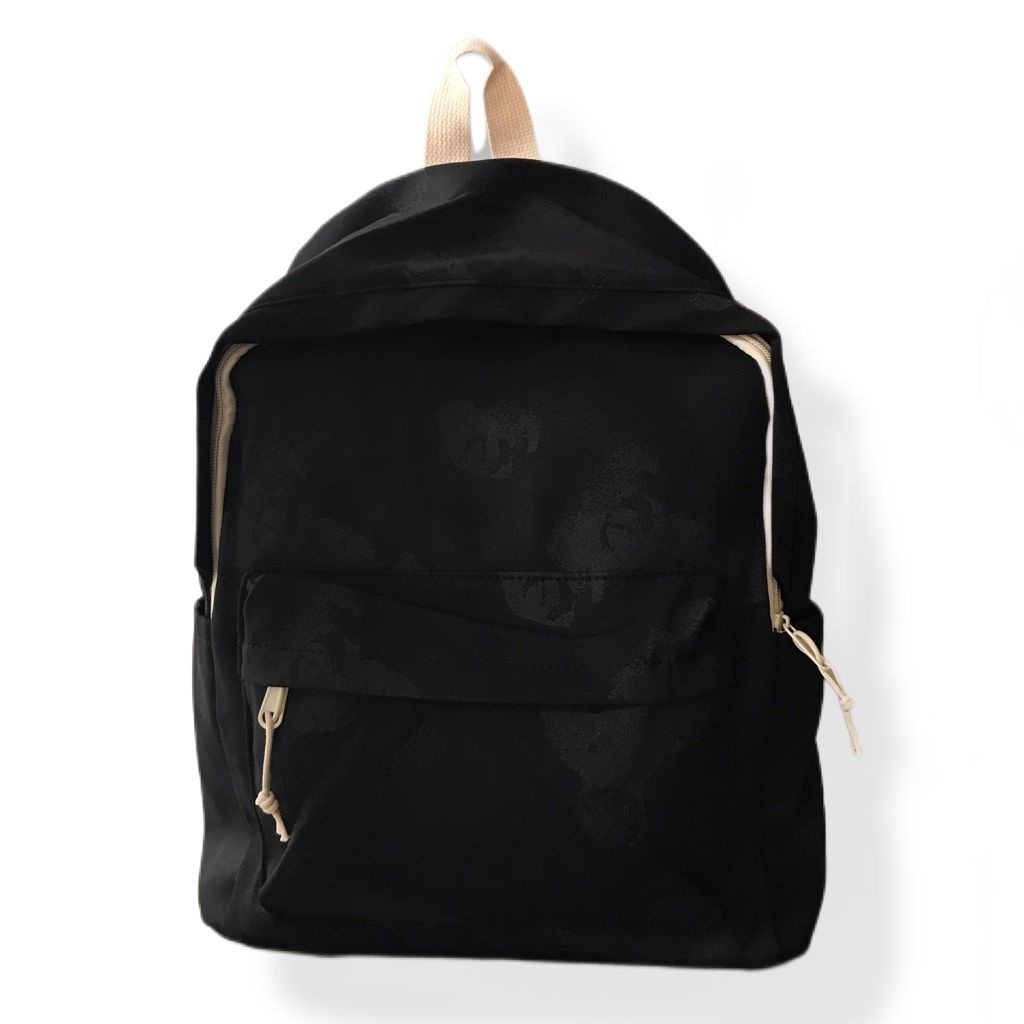 Mores Tas ransel Korean Polos Kimo backpack Import motif beruang hitam tas sekolah kuliah remaja