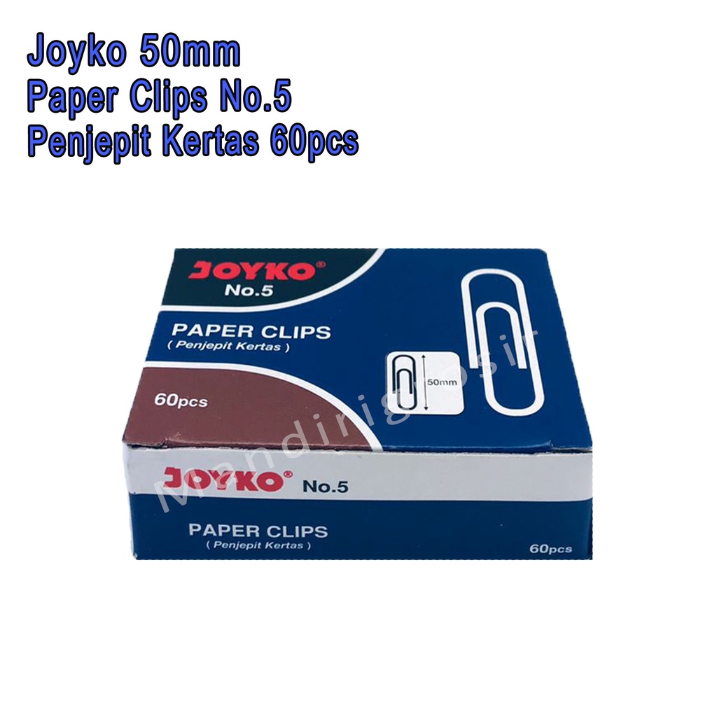 Joyko * Paper Clips No.5 * Penjepit Kertas * 50mm 60pcs