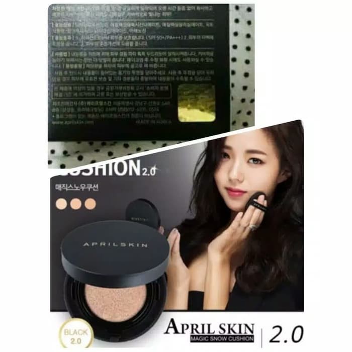 Bedak April Skin Original - April Skin Magic Snow Cushion Black Upgrad - Natural