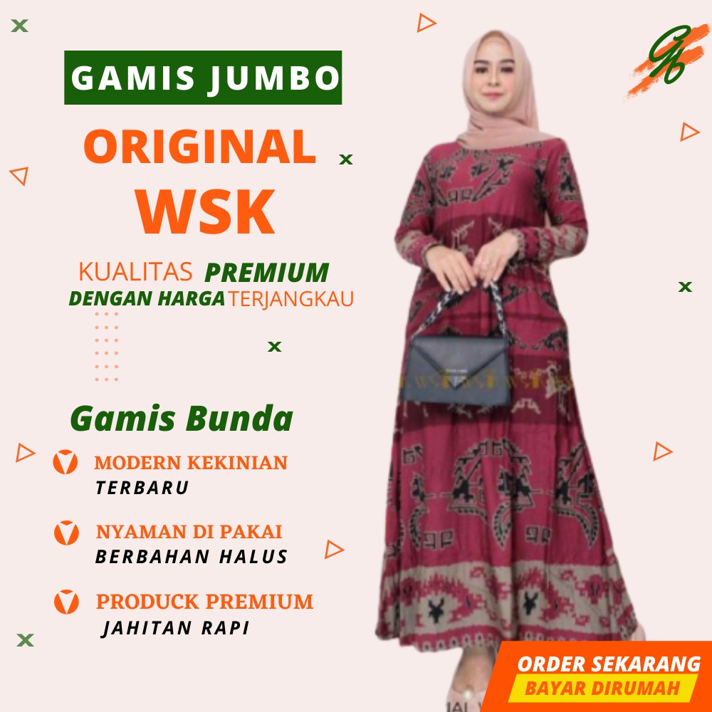 Gamis Muslim Terbaru Lebaran Bagus Murah Majapahit mat Calvin jeans ld 100  - 120 ORI SOLO