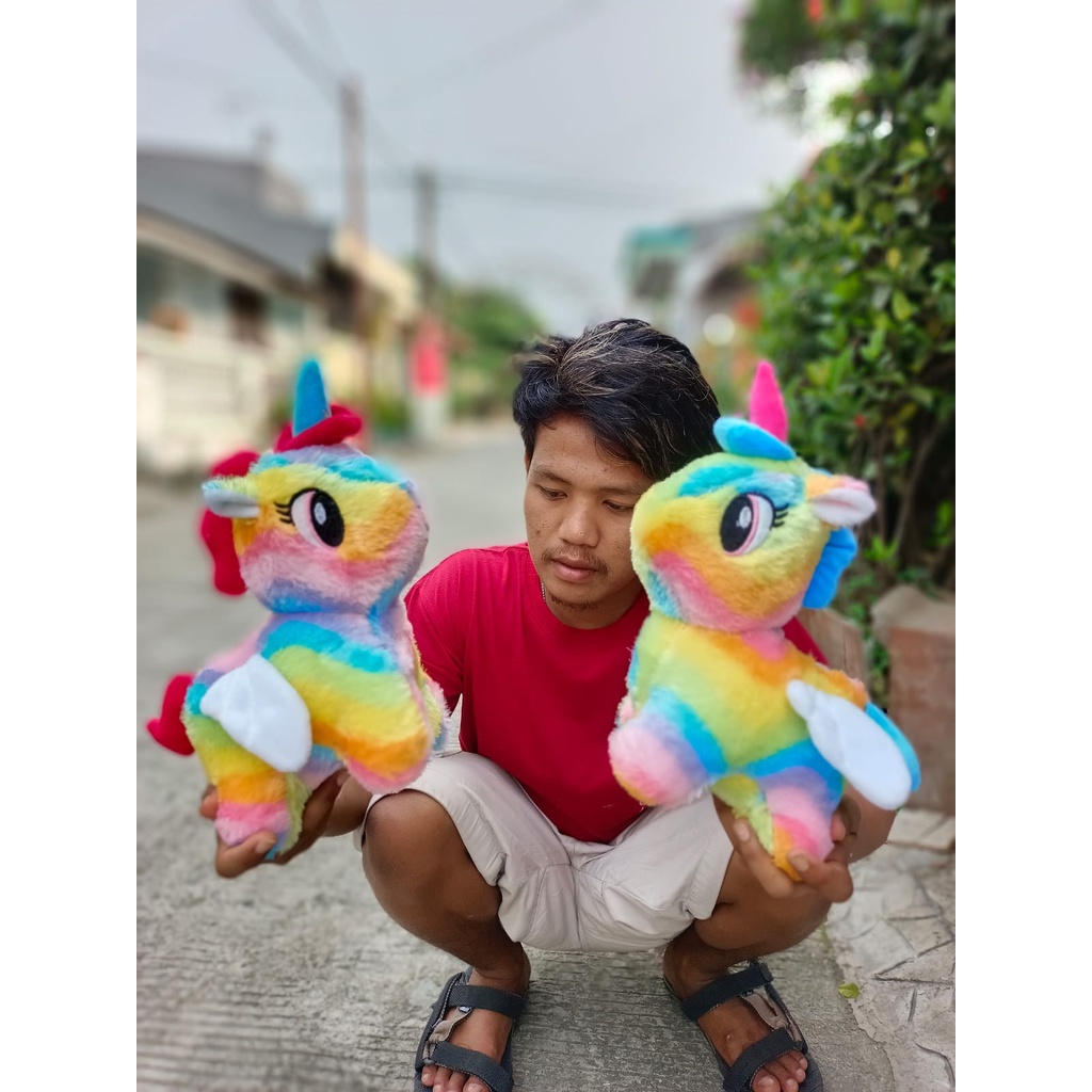 Mainan anak perempuan boneka kuda unicorn rainbow kuda pony unicorn lucu warna rainbow