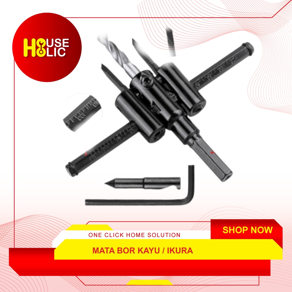 Adjustable Circle Cutter HSS 30-120 mm Hole Saw Mata Bor Kayu Holesaw