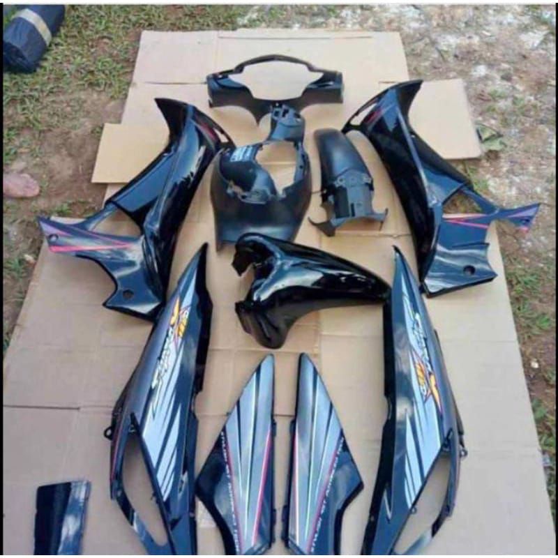 Cover Body Fullset Supra x 125 lama + striping 2005 2007