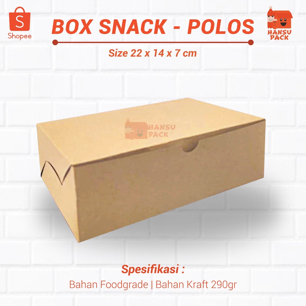 

Box snack 22 x 14 x 7cm per 50pcs / box cemilan / dus makanan / box donat / box kue