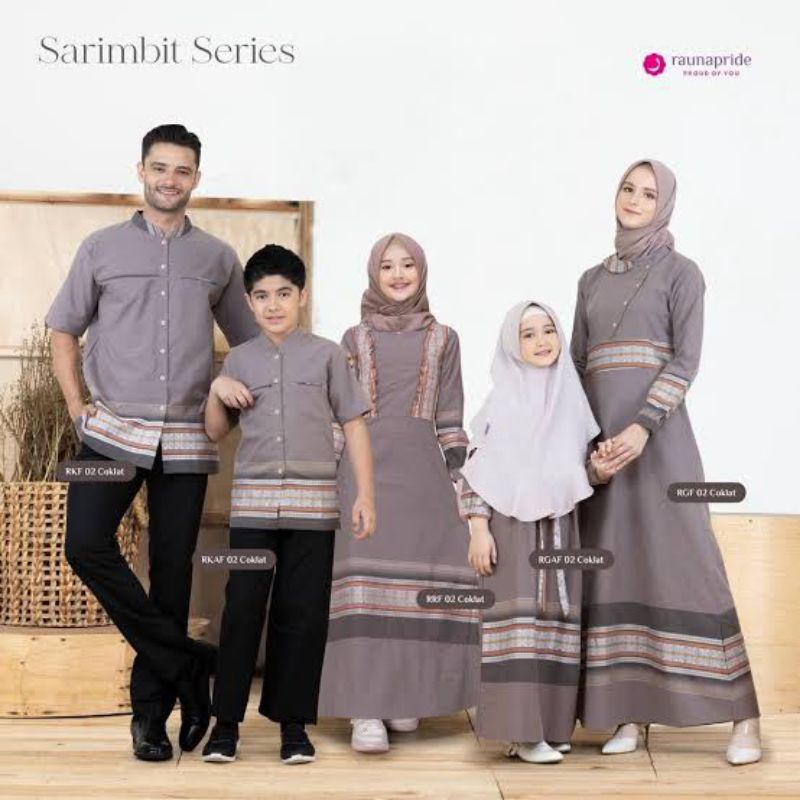 COD Sarimbit keluarga rauna RGF RKF RRF RGAF RKAF 02 coklat / baju couple/ Sarimbit Keluarga/ Sarimb
