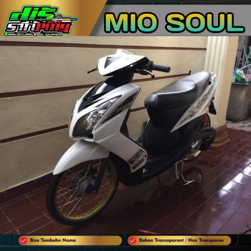 STRIPING TRANSPARAN YAMAHA MIO SOUL MX DRAGON