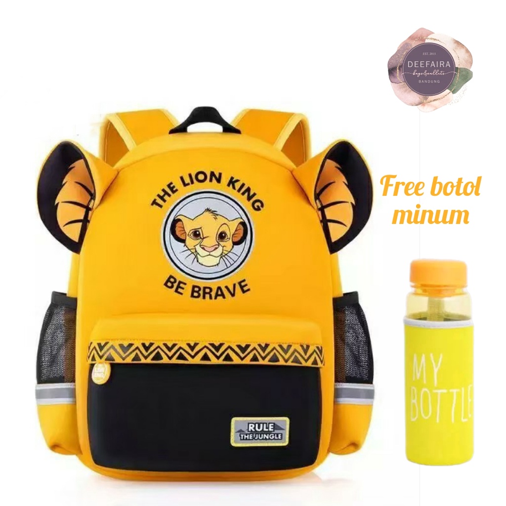 Tas Ransel Sekolah Anak Laki Laki Model L1on Free Botol Minum Lucu Tas Untuk Tk Sd