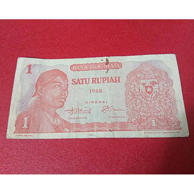 Uang 1 rupiah sudirman thn 1968