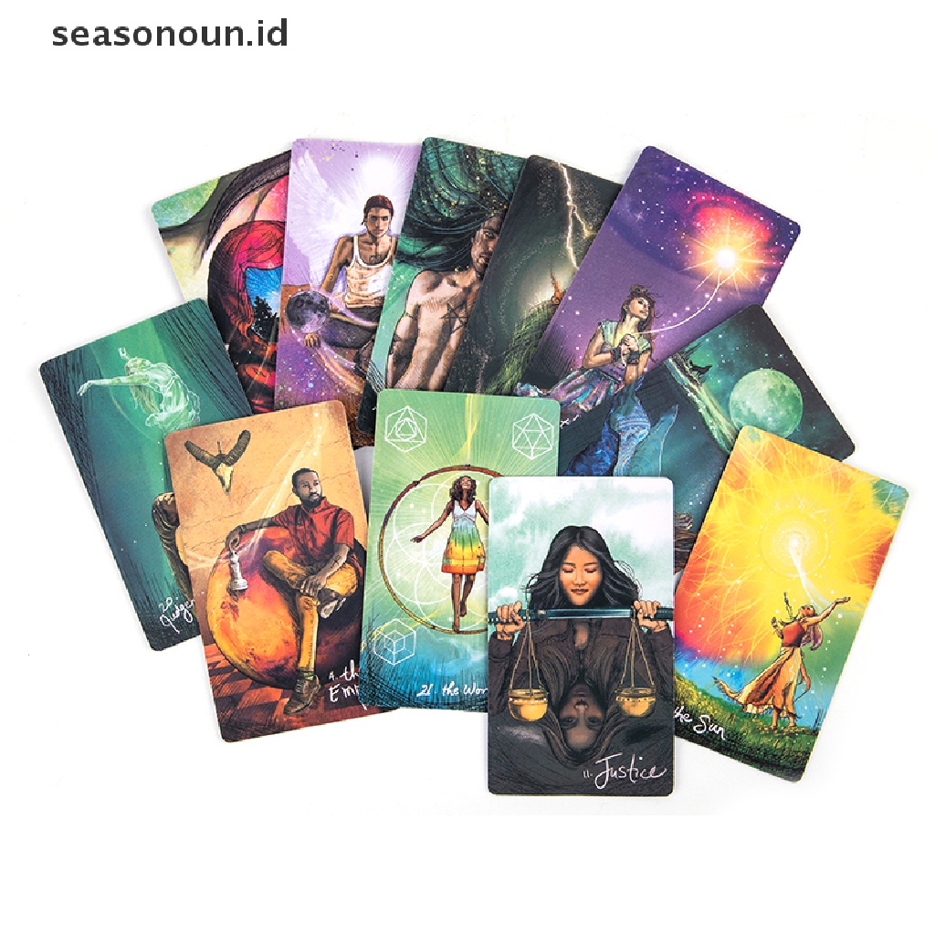 (seasonoun) 78pcs Kartu Tarot Light Seer 's Untuk Pesta