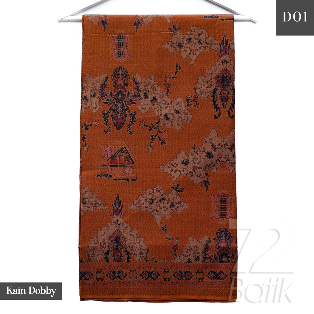 KAIN BATIK PREMIUM Dobby Motif Rumah Adat Warna Merah Marun Maron Maroon Coklat Dolbi 721733 Cap 72 Jarik Jarit Samping Kebat Panjang Batik Dobby Modern Premium Bahan Seragam Batik Pernikahan Kantor Keluarga Murah Kamen Jadi Batik Bali Lembaran
