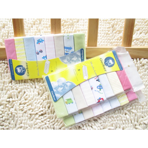 cod new 8pcs sapu tangan bayi lembut handuk bayi newborn 1 pak isi 8pcs