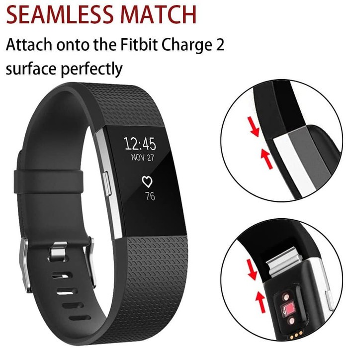 Tali Jam Sport Silicone Strap Band Fitbit Charge 2 Classic hitam