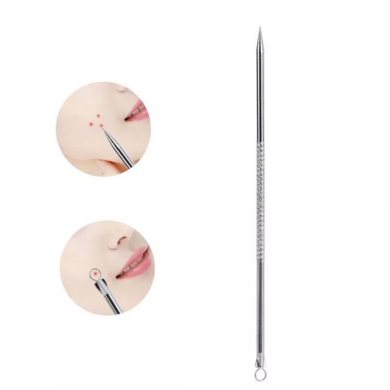 alat pencet komedo 2 in 1 pinset komedo facial blackhead removal