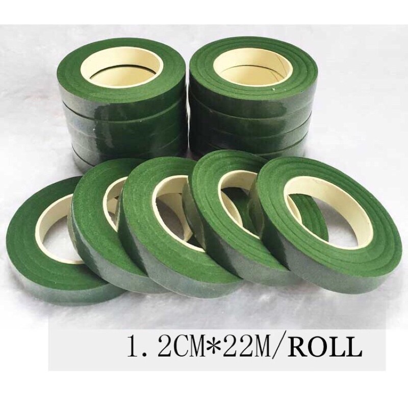 FLOWER TAPE / FLORAL TAPE / GREEN TAPE / SELOTIP DAUN / SELOTIP BUNGA 1.2 cm*2 m