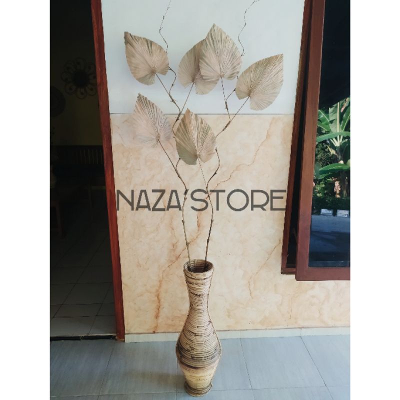 [2pcs] Daun Kering Palem Ulir Stick Dekorasi Tinggi 2m