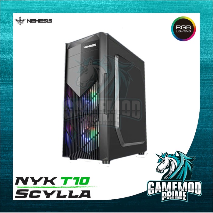 CPU CASE GAMING Casing NYK T10 Scylla MAGNETIC TEMPERED GLASS ATX