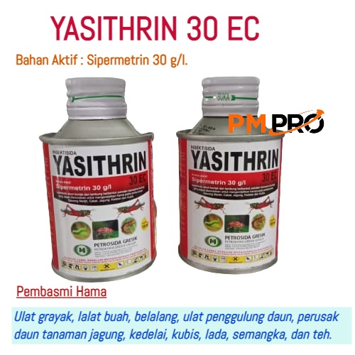 Insektisida yasithrin 30ec 100ml Bahan Aktif Sipermetrin 30 g/l Pembasmi Lalat Buah Belalang dan ula